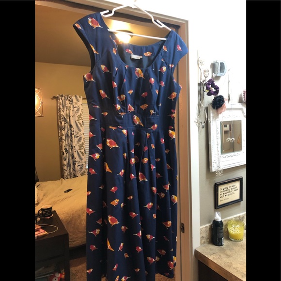 eshakti Dresses & Skirts - Eshakti Navy Bird Dress XL / 16